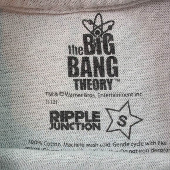 The Big Bang Theory Gray and Pink Short Sleeve Tee - Picture 6 of 6